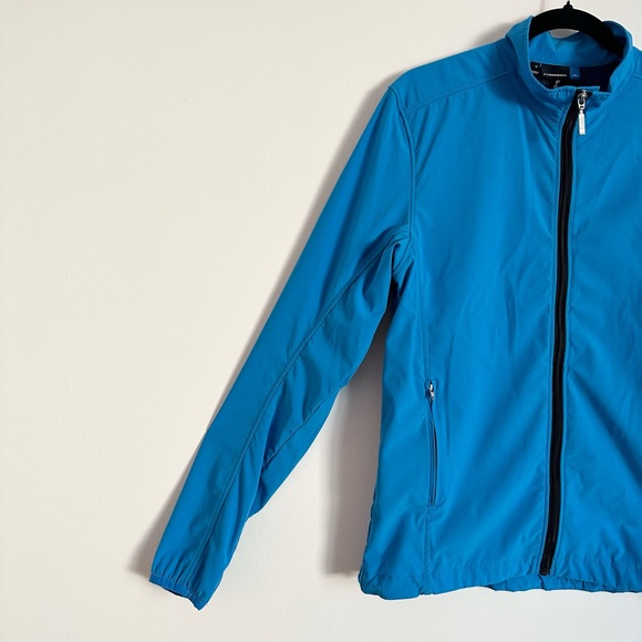 J.LINDEBERG Blue Black Soft Shell Windbreaker Jacket Full Zip - Picture 9 of 15